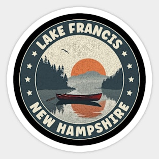 Lake Francis New Hampshire Sunset Sticker